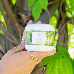 Camille Beckman ingredients label detail showing vitamin E and botanical extracts