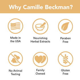 Camille Beckman 8 oz jar size comparison showing portable home container