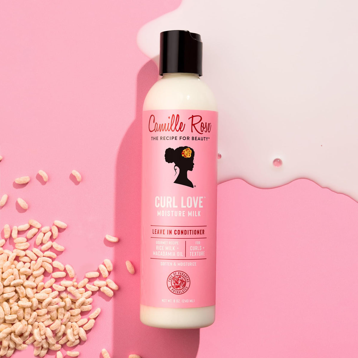 Camille Rose being applied to hair to detangle and reduce breakage