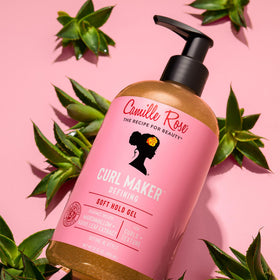 Camille Rose applying gel to wet hair, demonstrates easy distribution and slip
