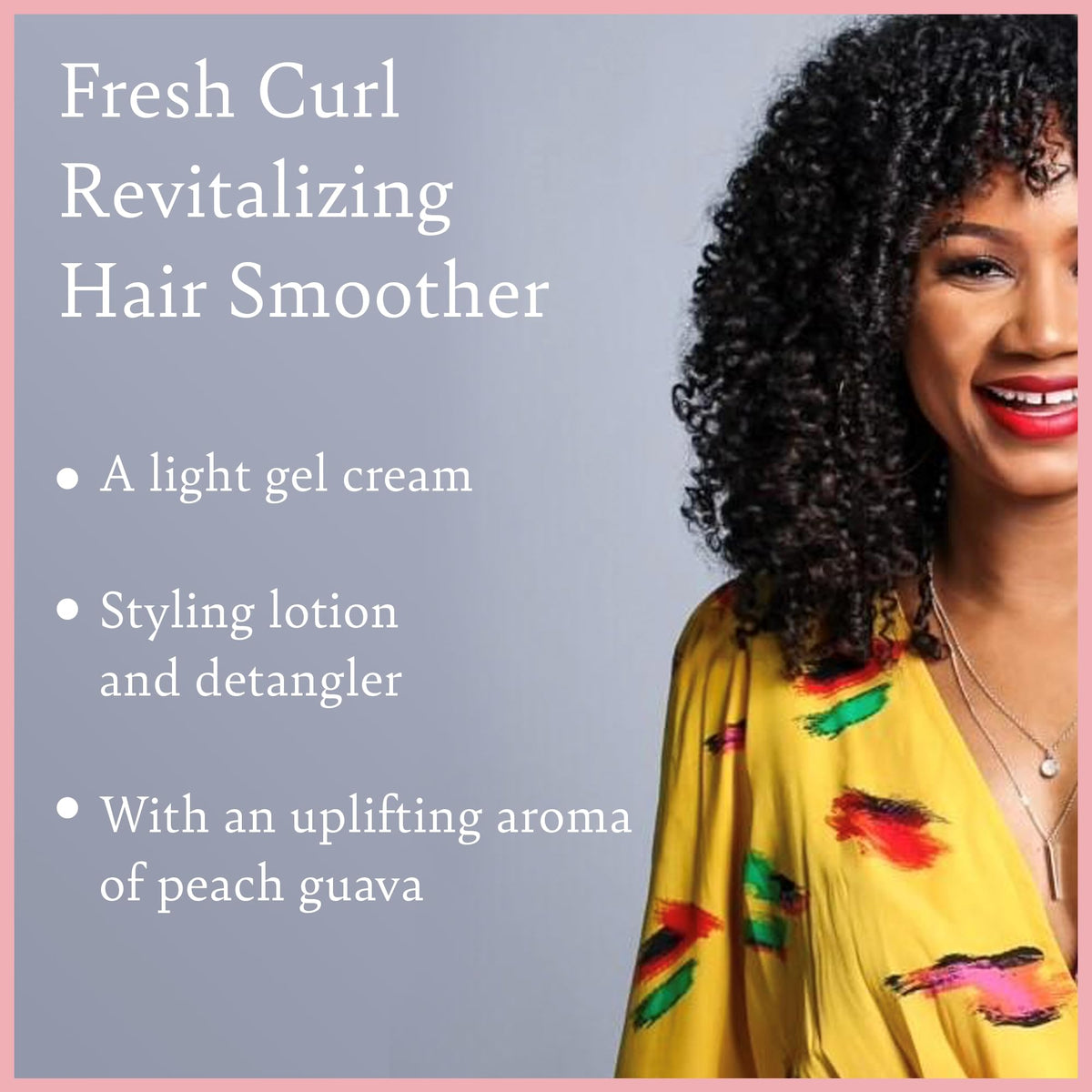 Camille Rose being applied to damp hair demonstrating reduced tugging and frizz control