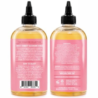 Camille Rose label detail with ingredient highlights and clarity benefit