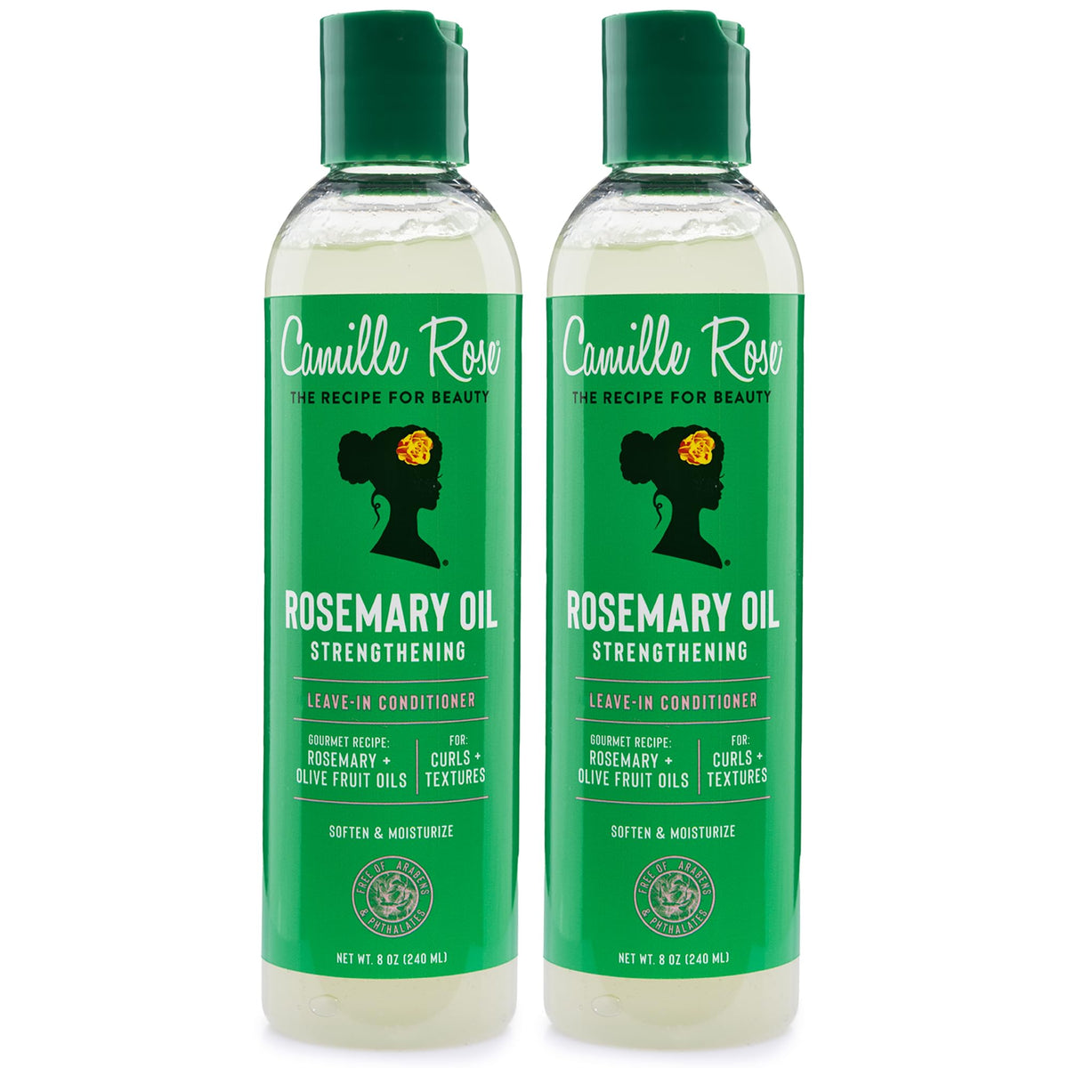 Camille Rose front packaging of 2-pack showing product benefits and size