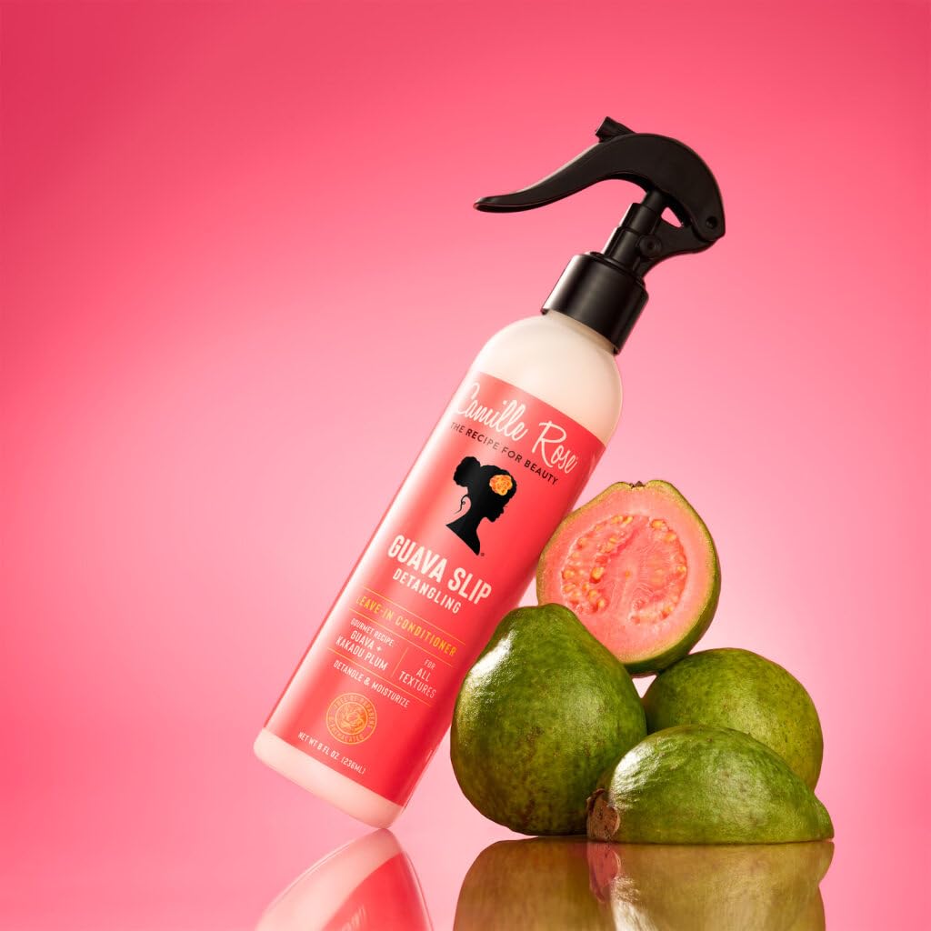 Camille Rose creamy texture close-up highlighting smooth slip for gentle detangling