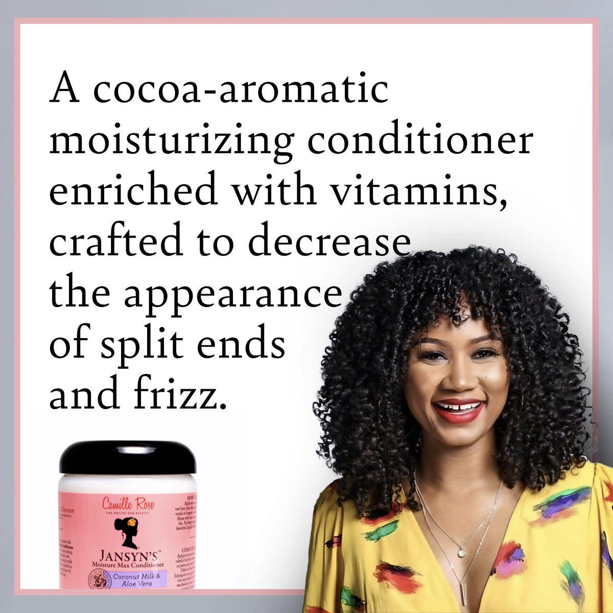 Camille Rose creamy coconut milk texture highlighting nourishing ingredients