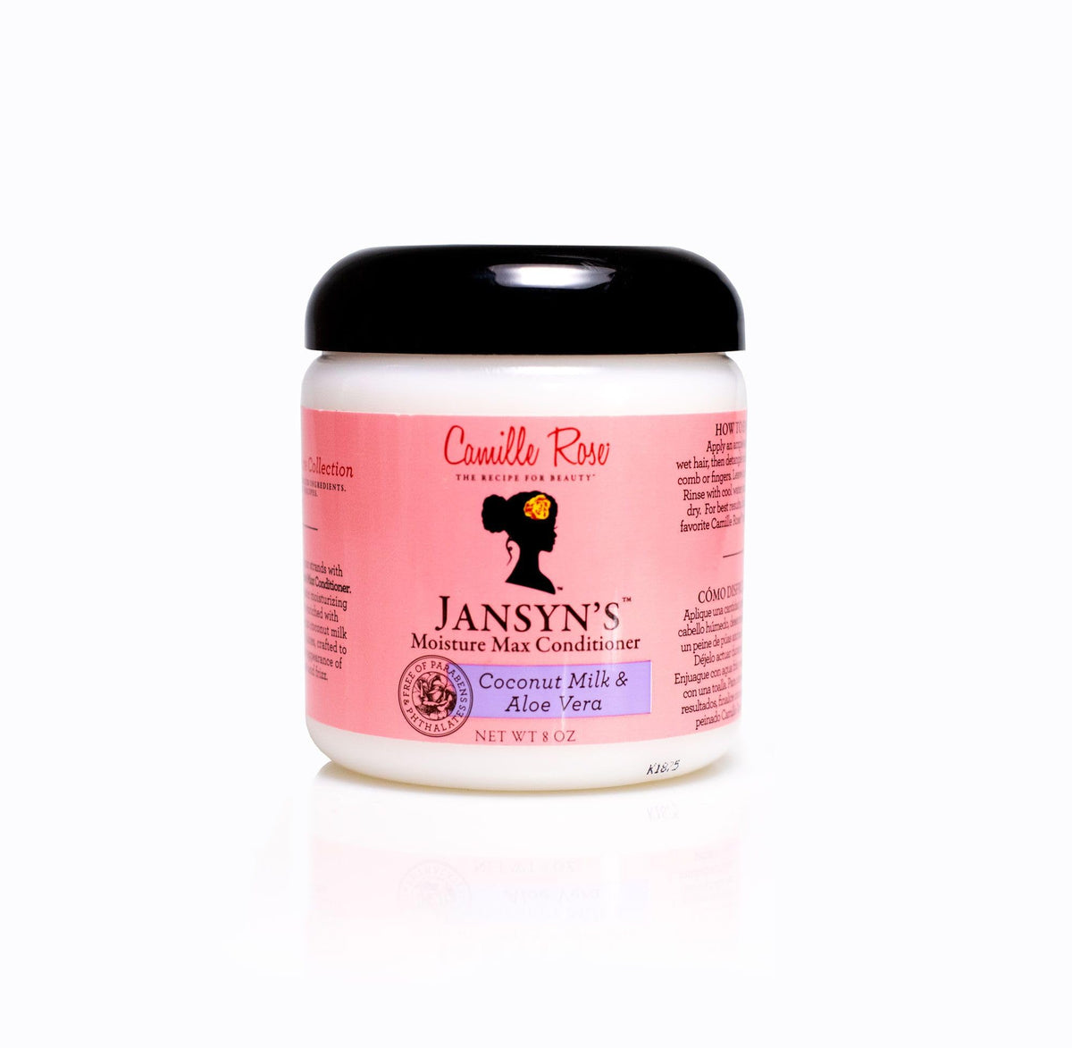 Camille Rose front packaging showing 8 oz jar and product benefits