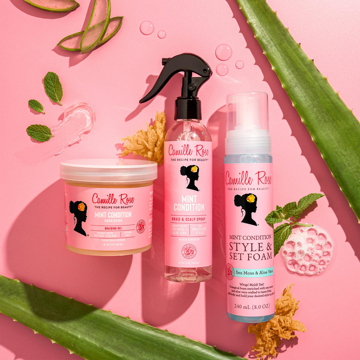 Camille Rose in lifestyle scene refreshing braids for long-lasting comfort