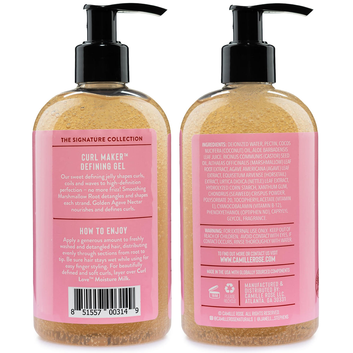 Camille Rose close-up gel texture highlighting smooth application and moisture
