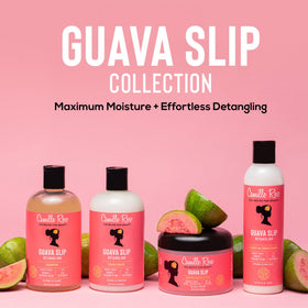 Camille Rose jar with guava and shea ingredients showing natural nutrition