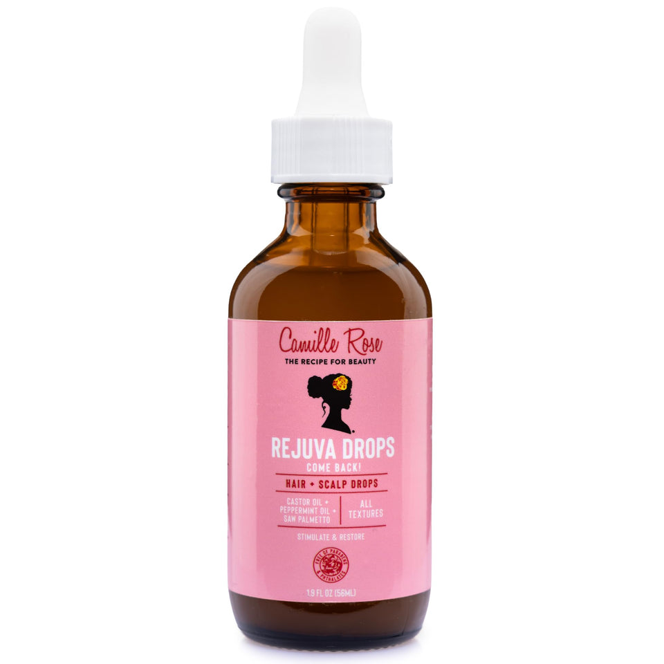 Camille Rose front bottle view showing label and compact bottle benefit targeted care