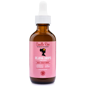 Camille Rose bottle on bathroom vanity staged for everyday routine benefit