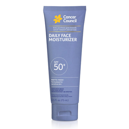 Cancer Council front packaging showing SPF50+ and travel-size convenience