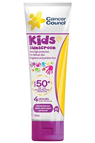 Cancer Council kids sunscreen front tube showing SPF50+ for reliable daily protection