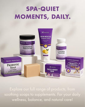 Candida Freedom lifestyle shower scene illustrating refreshing daily routine