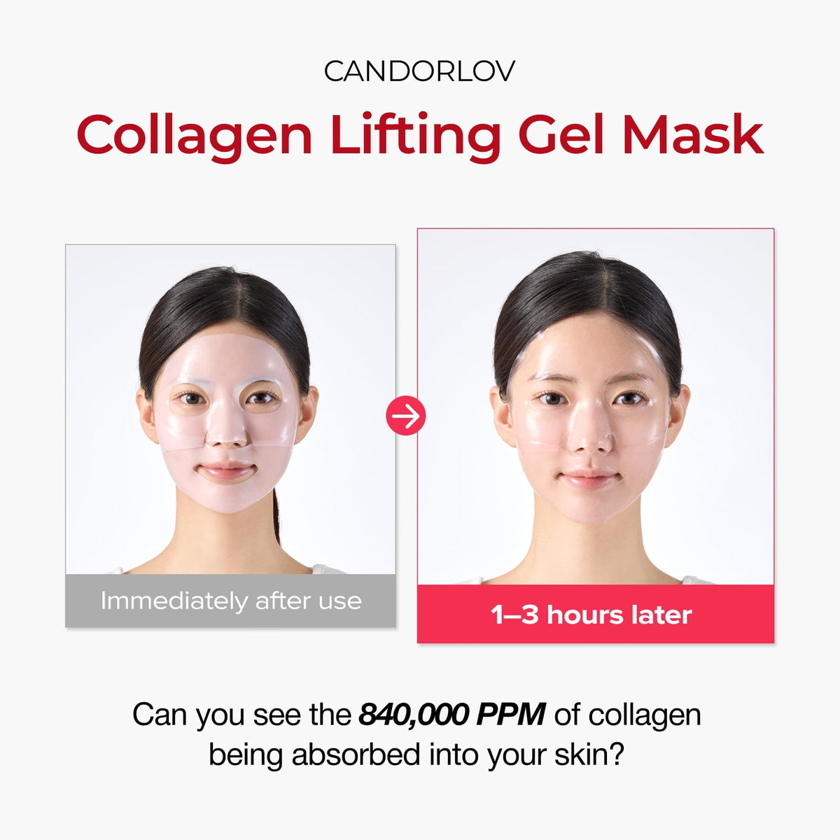 CANDORLOV close-up of mask sheet texture demonstrating gentle absorption benefit