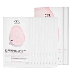CANDORLOV front packaging showing 10 collagen hydrogel sheets and benefits