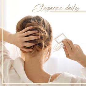 Canlierr clip worn in half-up hairstyle showing secure hold and pretty accent