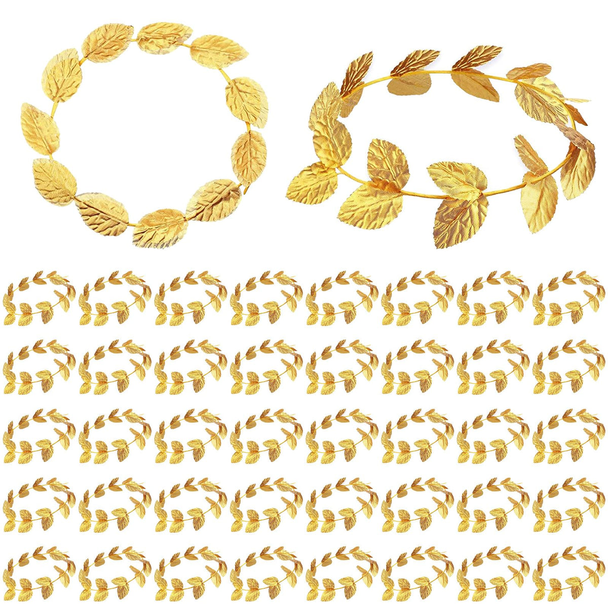 Canlierr gold laurel crown front view showing elegant finish and event-ready look