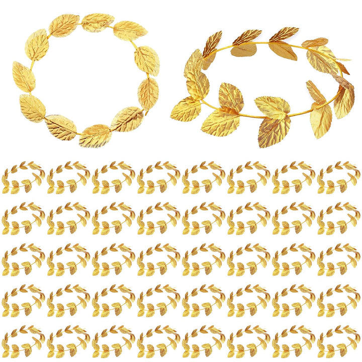 Canlierr gold laurel crown front view showing elegant finish and event-ready look