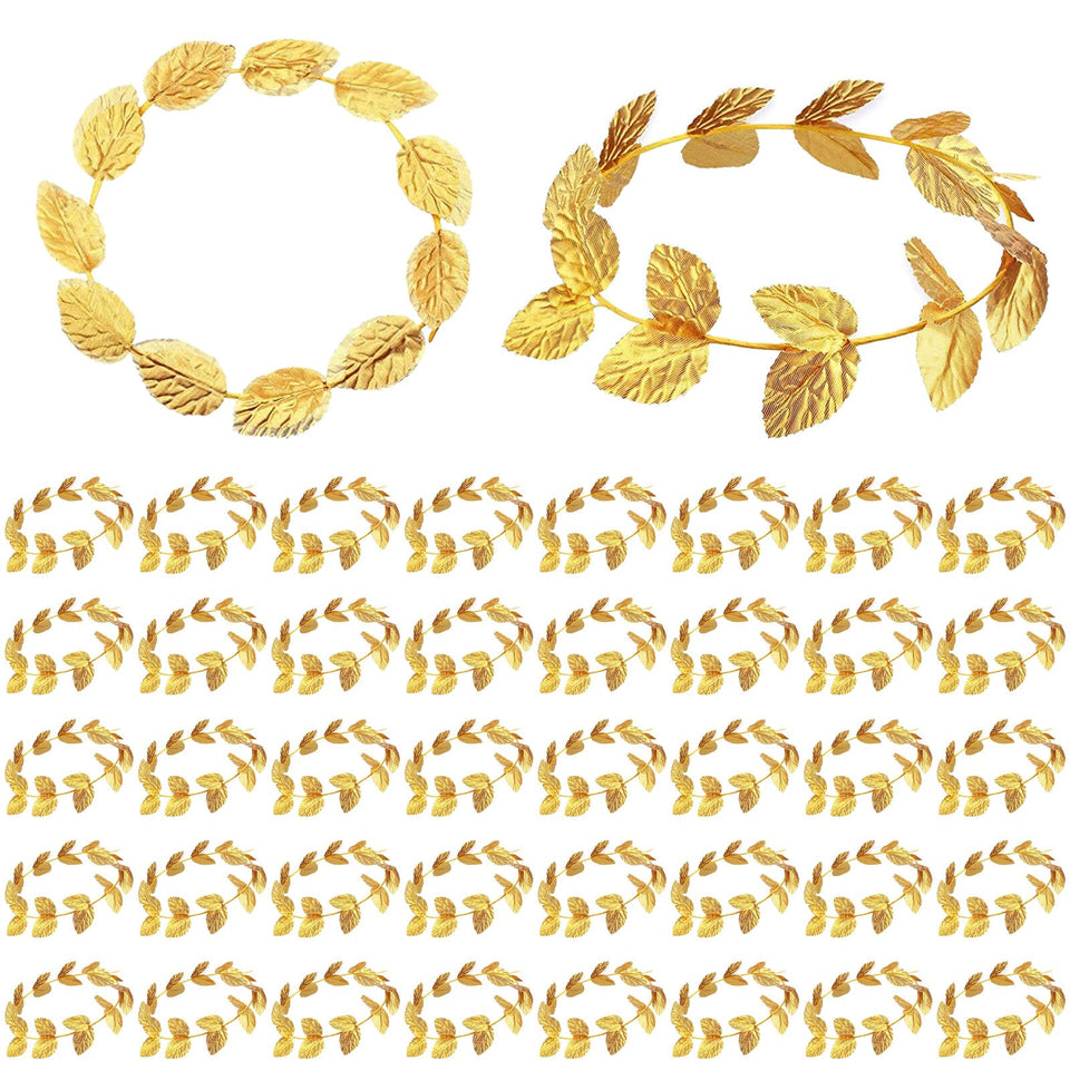 Canlierr gold laurel crown front view showing elegant finish and event-ready look