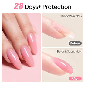 CANNI brush applying rubber base gel demonstrating smooth, even coverage benefit