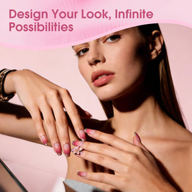 CANNI hand applying gel polish demonstrating at-home salon-quality finish benefit