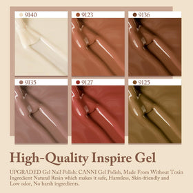 CANNI cured nails under LED lamp showing quick, durable finish