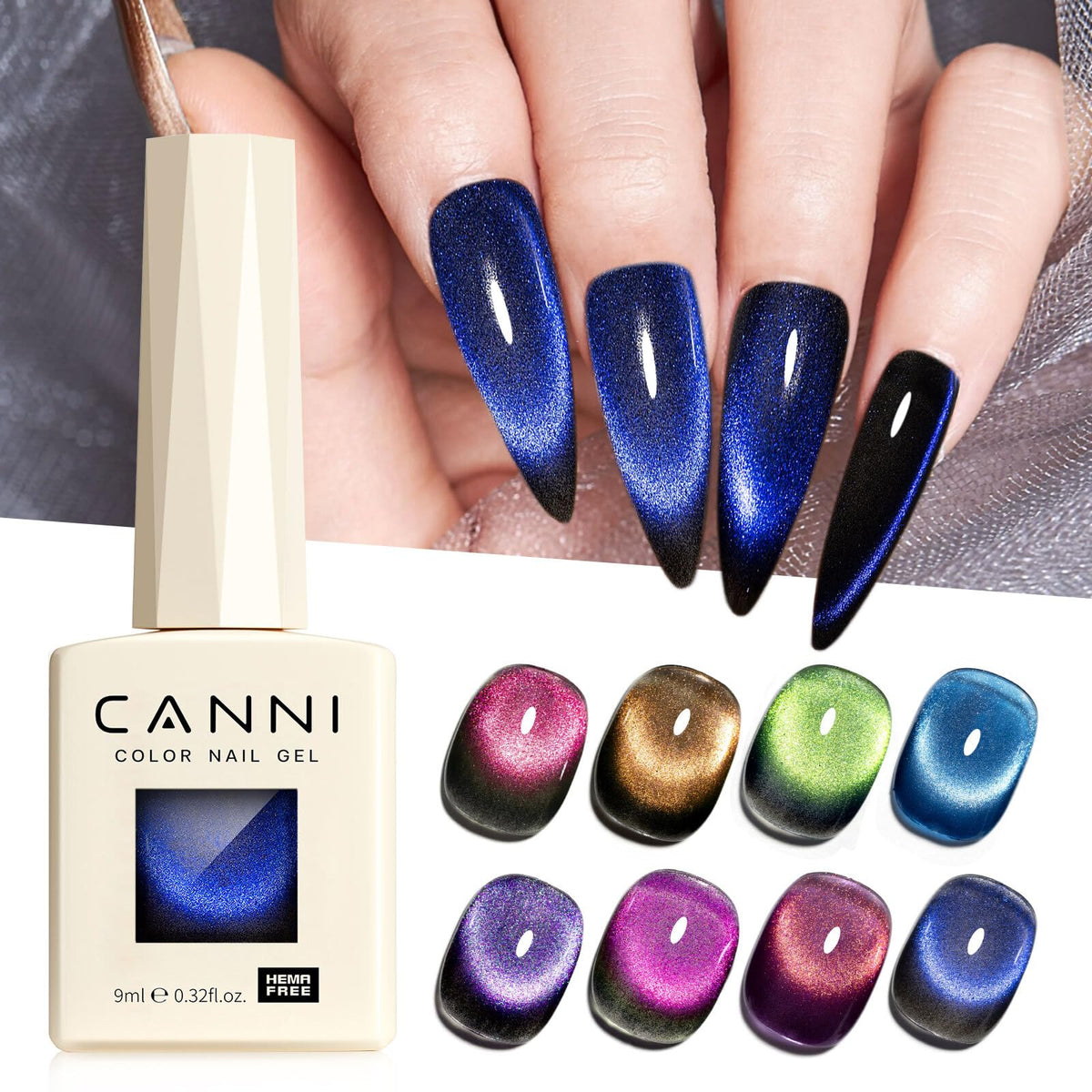 CANNI bottle closeup of label and brush, detailed finish for accurate application benefit