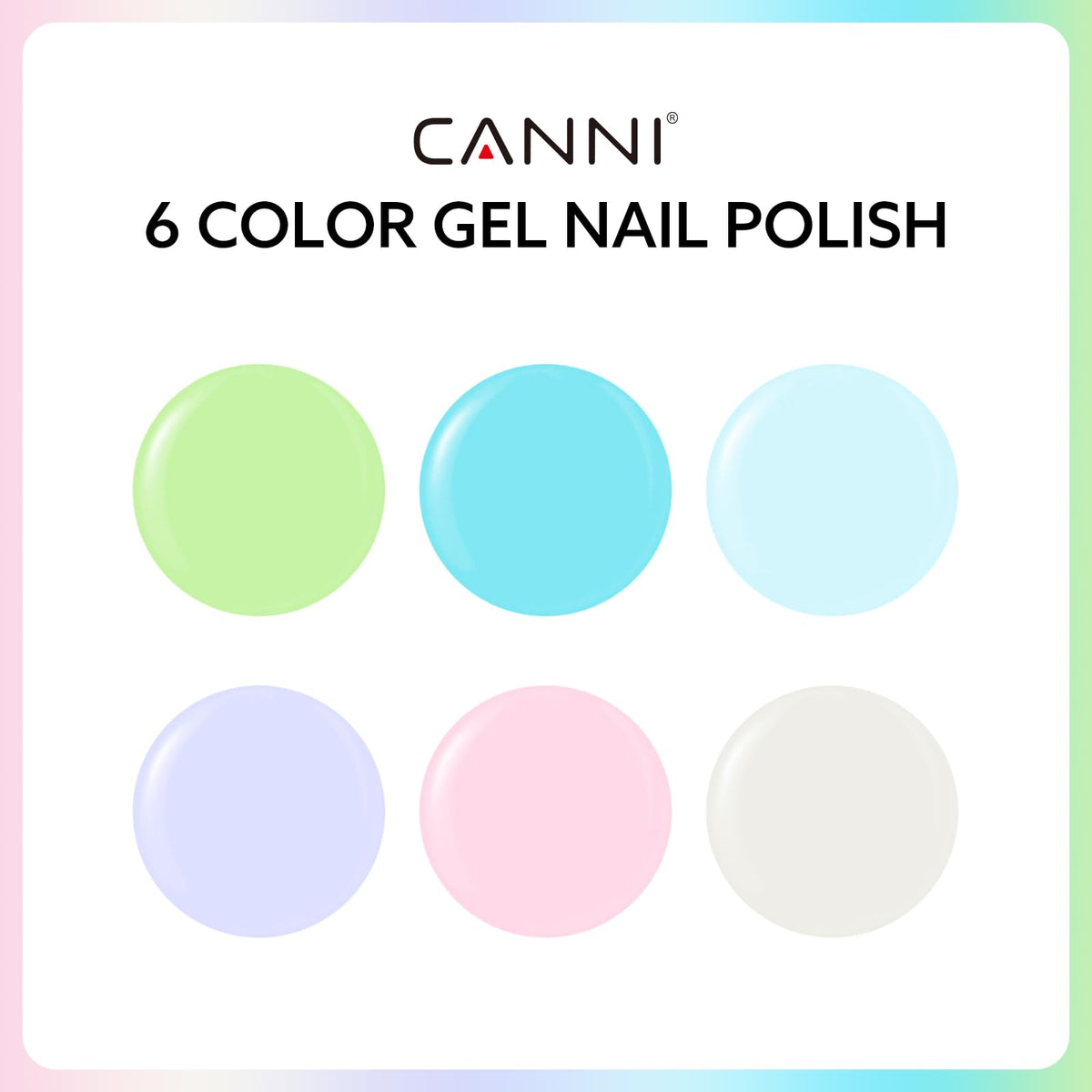 CANNI green bottle close-up highlighting true gel color and smooth consistency