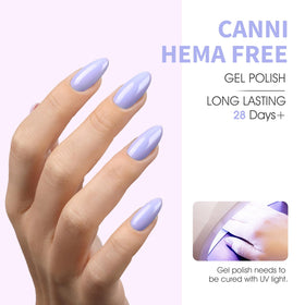 CANNI purple bottle close-up emphasizing glossy finish and salon look