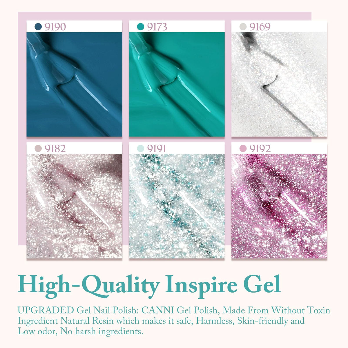 CANNI brush stroke on nail swatch demonstrating smooth application and coverage benefit