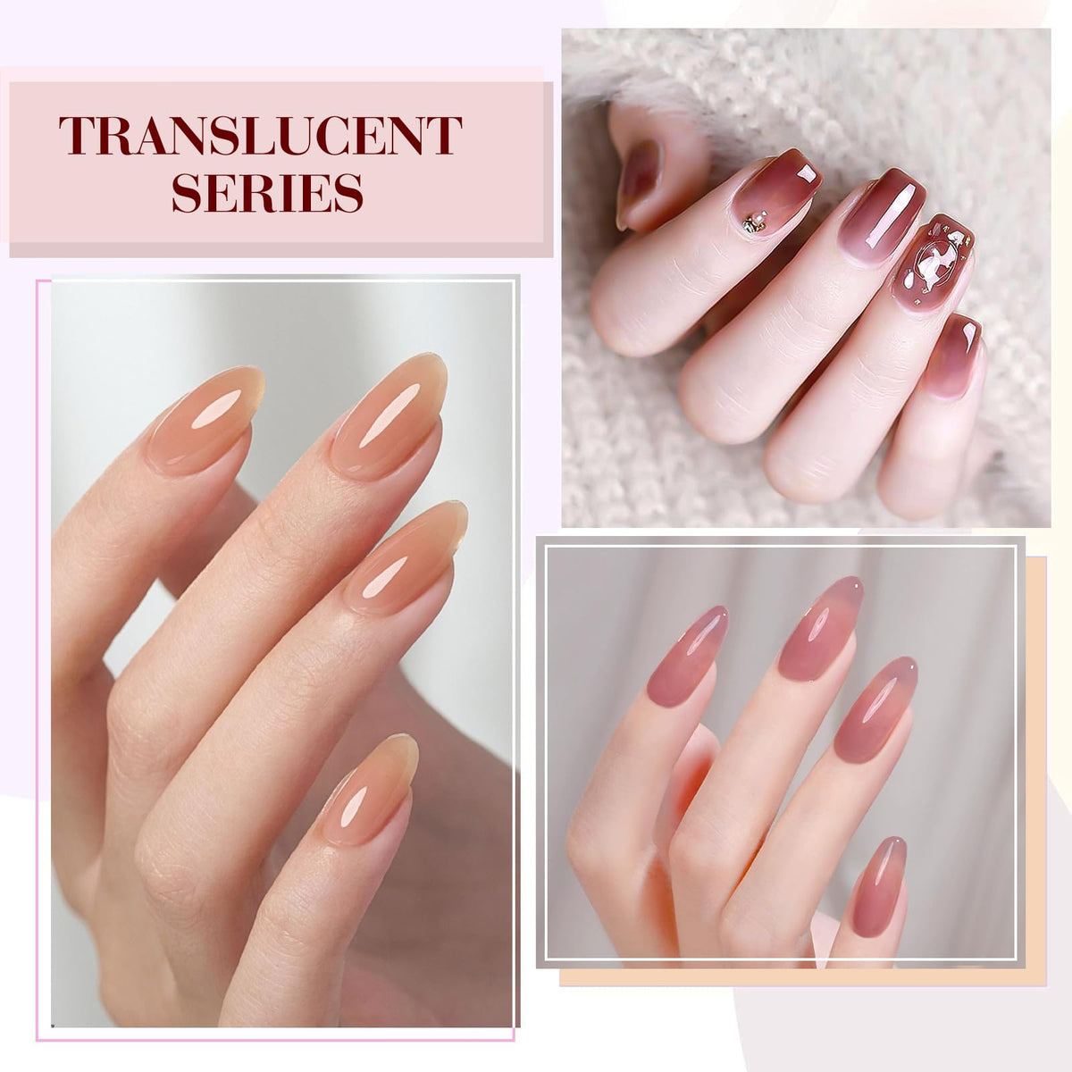 CANNI brush stroke texture on nail tip demonstrating buildable jelly coverage