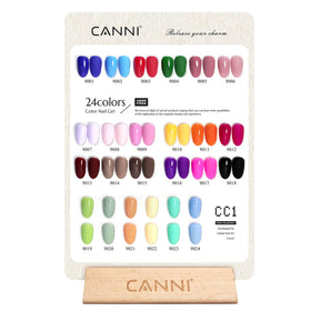 CANNI color bottles lined up for fast shade selection benefit