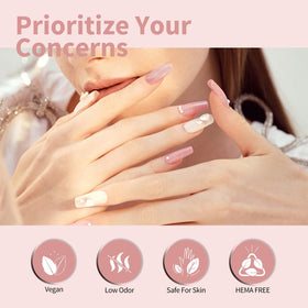CANNI nail fan swatches displaying translucent layers for customizable opacity