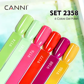 CANNI color-coded bottle lineup highlighting easy shade selection benefit