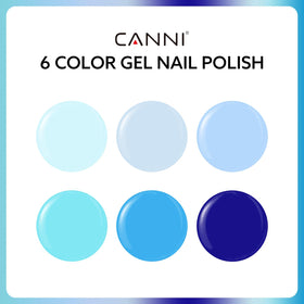 CANNI color-matched bottles displayed to quickly identify each navy shade for easy selection