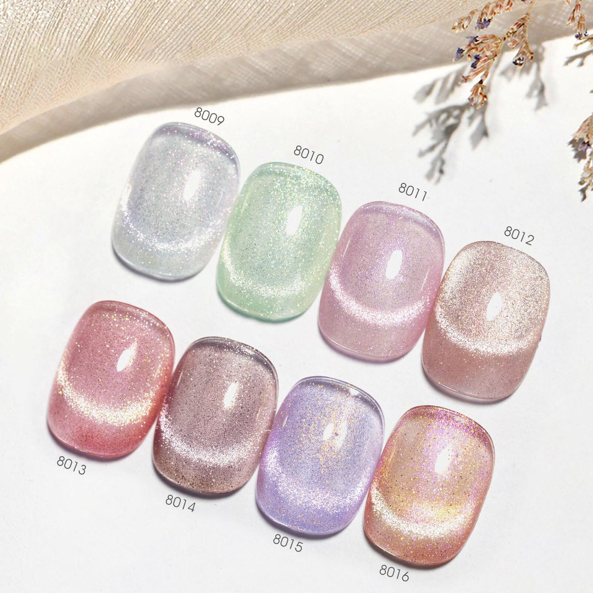 CANNI color swatch row displaying pink green purple silver for quick shade selection