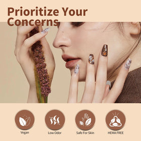 CANNI deep brown swatch on nail wheel, shows true color payoff