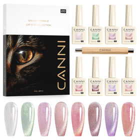 CANNI front packaging showing eight 9ml bottles and included magnet for versatile styling