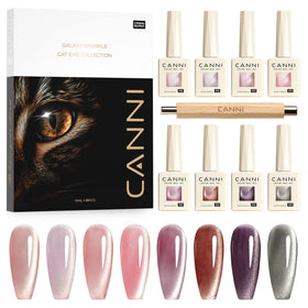CANNI front packaging showing eight gel bottles and magnet for easy selection