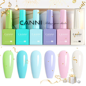 CANNI front packaging showing six color bottles and crystal labels, easy selection