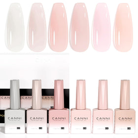 CANNI front packaging showing six nude jelly bottles and benefits
