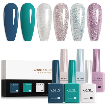 CANNI front packaging showing six color bottles and gift-ready presentation benefit