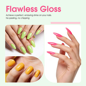 CANNI polish being cured under LED lamp showing fast, glossy finish benefit