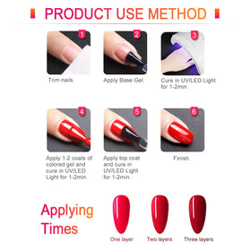CANNI gel polish applied on fingertips to demonstrate salon results