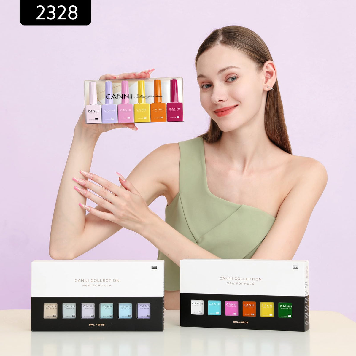 CANNI gift-ready packaging styled on a table as a vibrant present for nail lovers