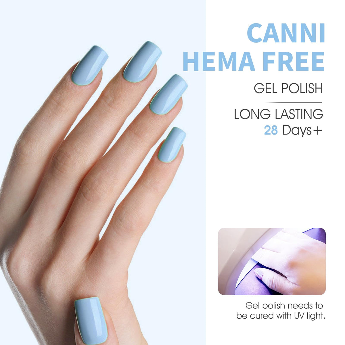 CANNI glossy finish texture close-up highlighting high-shine, long-wear surface quality