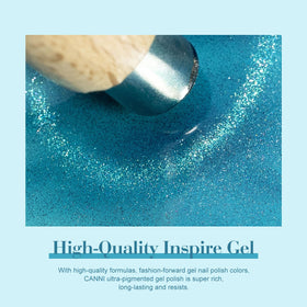 CANNI holographic polish reflecting light to show multidimensional finish benefit