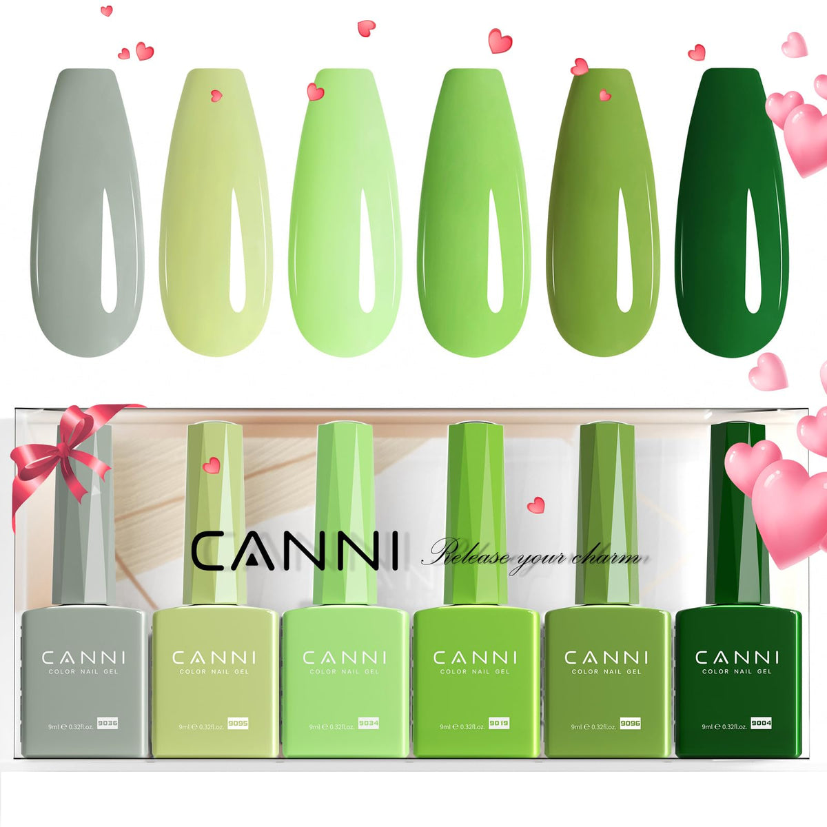 CANNI label with 3D crystal detail, highlights premium design feature