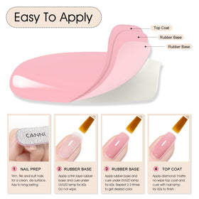CANNI lifestyle shot of hands wearing neutral manicure showing salon-quality finish